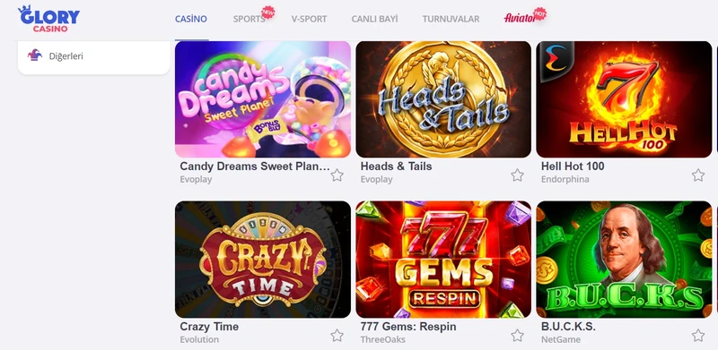 Glory Casino Çevrimiçi Slotlar