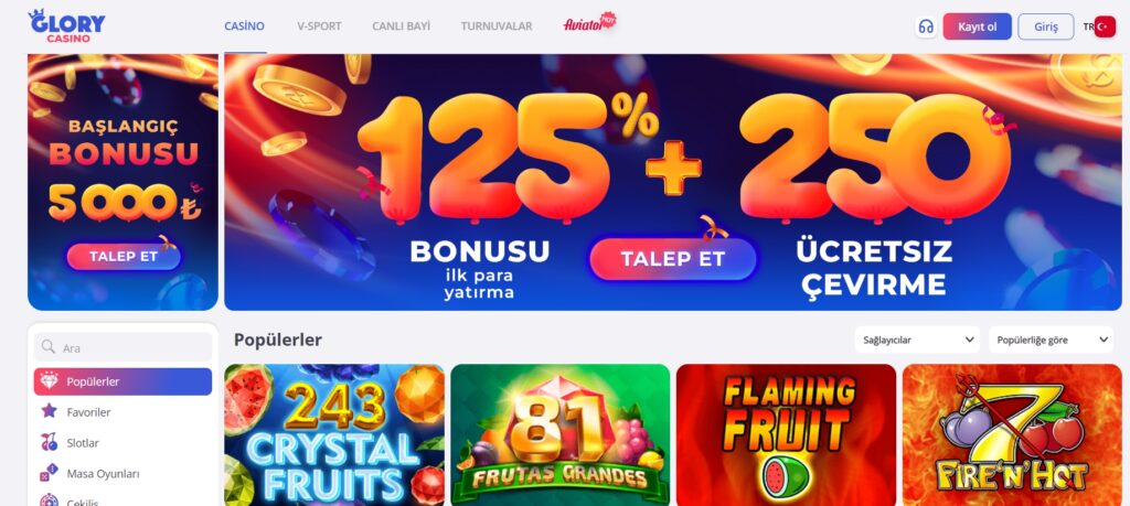 Glory Casino Online Türkiye'de